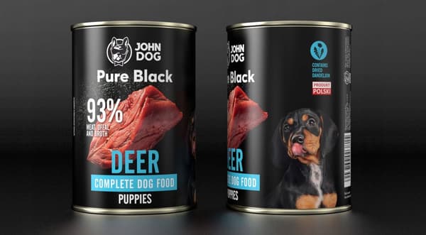 JOHN DOG PURE BLACK JUNIOR vådfoder til hundehvalpe JELEŃ 400 g