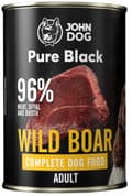 Miniatyrbild 1 av 2: JOHN DOG PURE BLACK våtfoder för hundar VILDSVIN 400 g