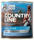 Miniatyrbild 1 av 2: JOHN DOG COUNTRY LINE våtfoder för hundar lamm och fläsk 800 g