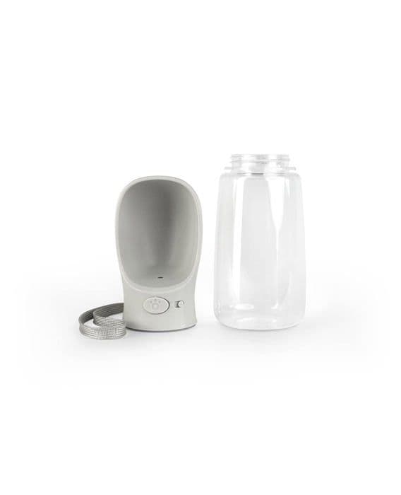 Lionto - WF00846 - 500ml Bärbar Vattenskål för Hundar, Spillfri för Resor, Grå