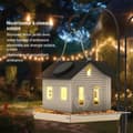 Miniatyrbild 4 av 4: INN Fågelmatare hängande i form av ett hus med solenergi LED-lampor, dekor för trädgård, utomhus fågelmatare