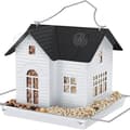 Miniatyrbild 1 av 4: INN Fågelmatare hängande i form av ett hus med solenergi LED-lampor, dekor för trädgård, utomhus fågelmatare