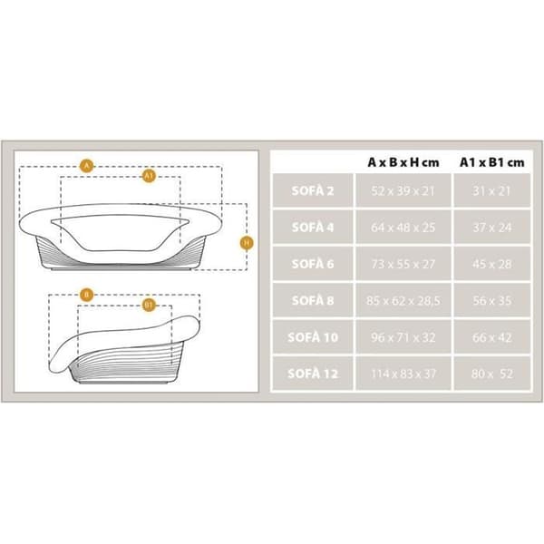 Soffkorg 4 - Celeste - Liten - Oval - Inomhus - Separat kudde