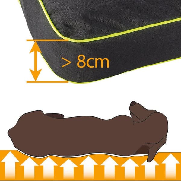 Hundkudde - Ferplast - Polo - Svart - 65 x 40 x 8 cm - Vattentätt och avtagbart överdrag