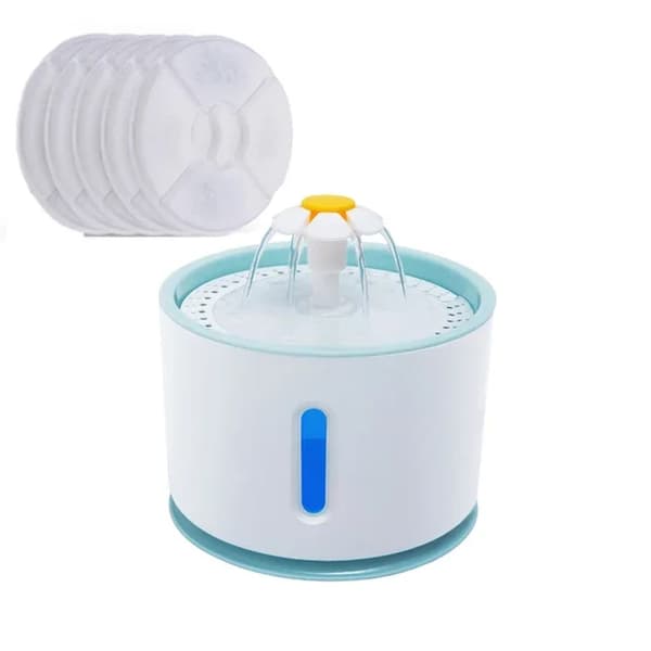 Vandfontæne, LED-indikator, stille drift,2.4L, B Med 5 filtre