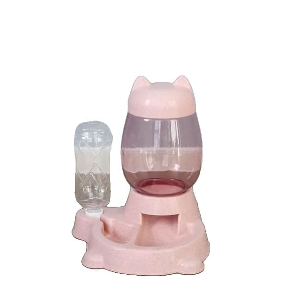 Automatisk kæledyrsfeeder, stor kapacitet, nem at bruge,26x21x30CM Pink