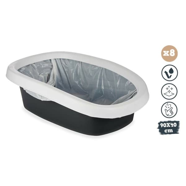 Soppåsar Sandlåda 90 x 40 cm Vit (8 antal)