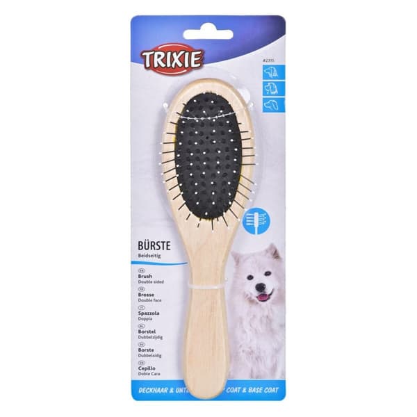 Borste Trixie Katt Double Brun Svart Trä