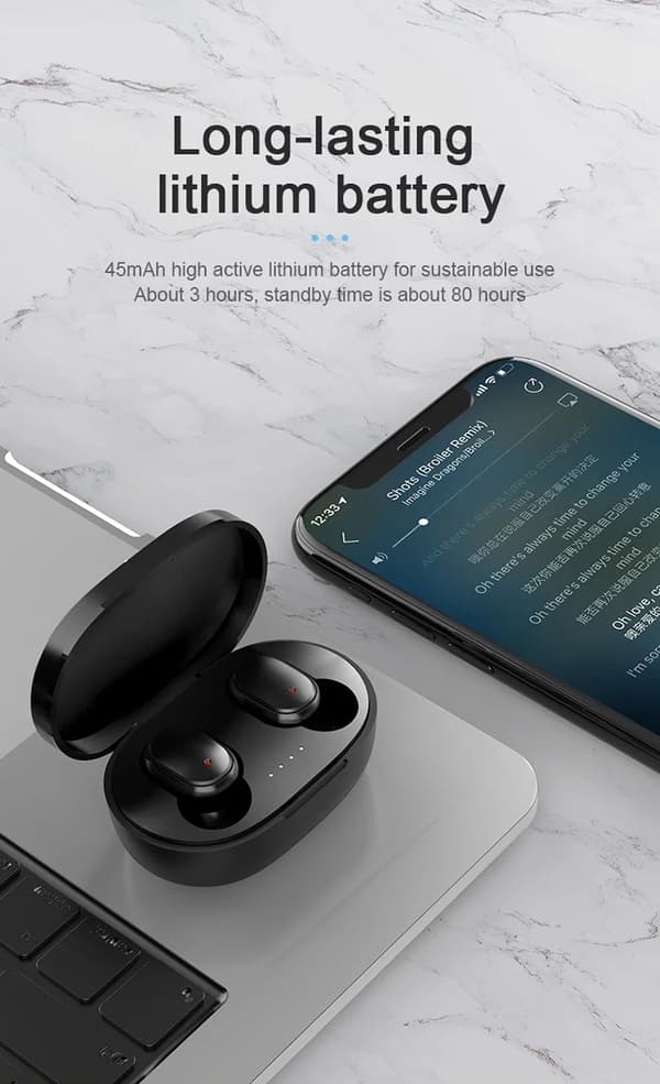 A6s TWS - Trådløse hodetelefoner Bluetooth 5.0 Samsung Iphone