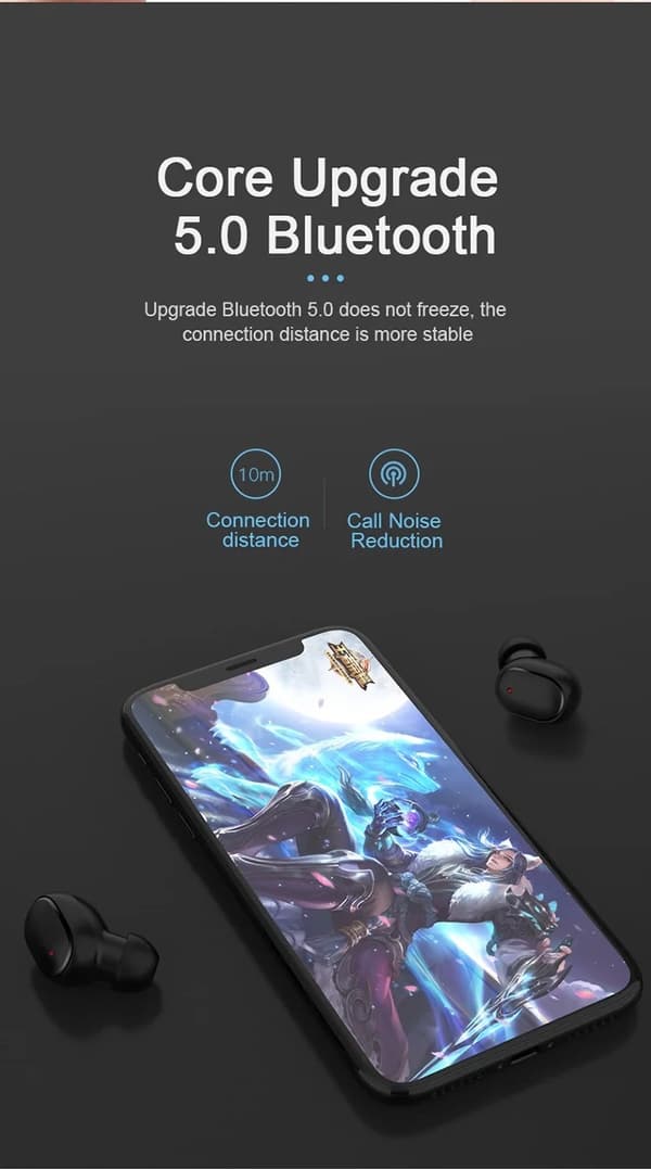 A6s TWS - Trådløse hodetelefoner Bluetooth 5.0 Samsung Iphone