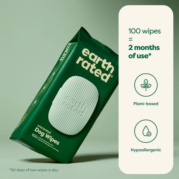 Vådservietter Earth Rated 100 enheder