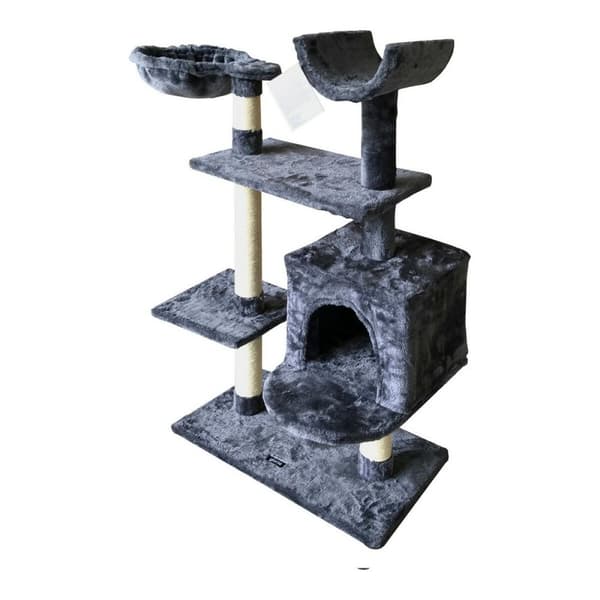 Skrapepost for katter Gloria Jarama Tre Grå Papir Sisal (35 x 100 x 60 cm)