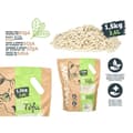Miniatyrbilde 4 av 4: Kattesand 1,5 Kg Soya Hvit (8 enheter)