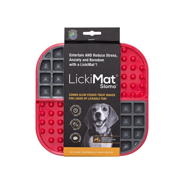 Hundemater Lickimat polypropylen TPR Rød
