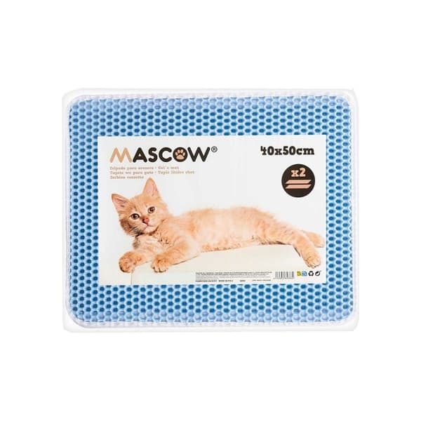 Kissan hiekkalaatikon matto Sininen 50 x 40 x 1,5 cm (12 osaa)