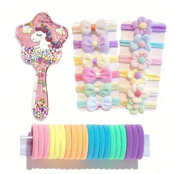 Cosmé'Chic - Unicorn Detangling Brush + 32 tillbehör -