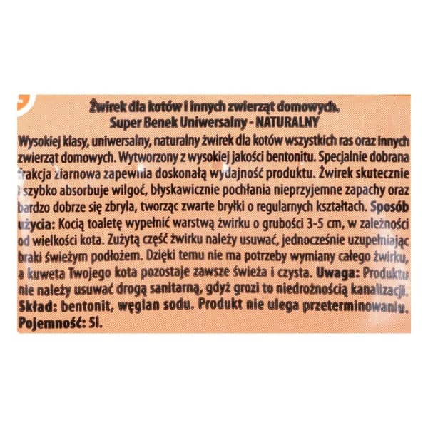 Kattegrus Super Benek Universal 5 L