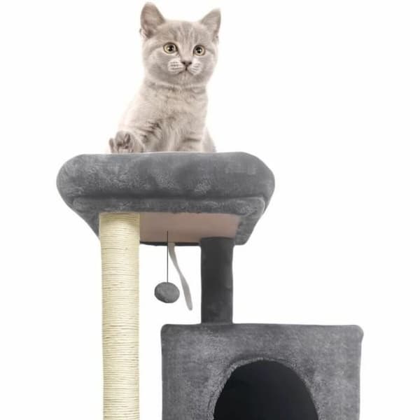 Kradsebrætter til katte FLOPI Dark Grå plys Træ (1 enheder)