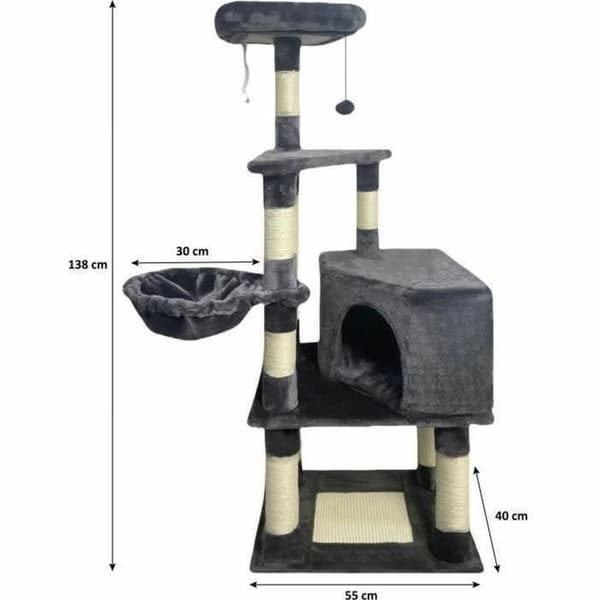 Raapimapuu kissalle SWIFTY Dark Harmaa Sisal