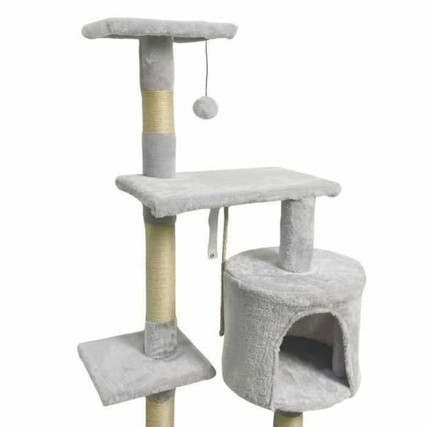 Klösbräda för katter Paloma tree Grå Plysch Trä Sisal (1 antal)