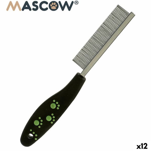 Hiustyyli Mascow 27793 Musta Punainen Vihreä Polyesteri Teräs 4 x 20,5 x 1,5 cm 12 osaa
