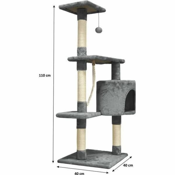 Skrapepost for katter Paloma Dark Grå Polyester Plysj Tre (1 enheter)