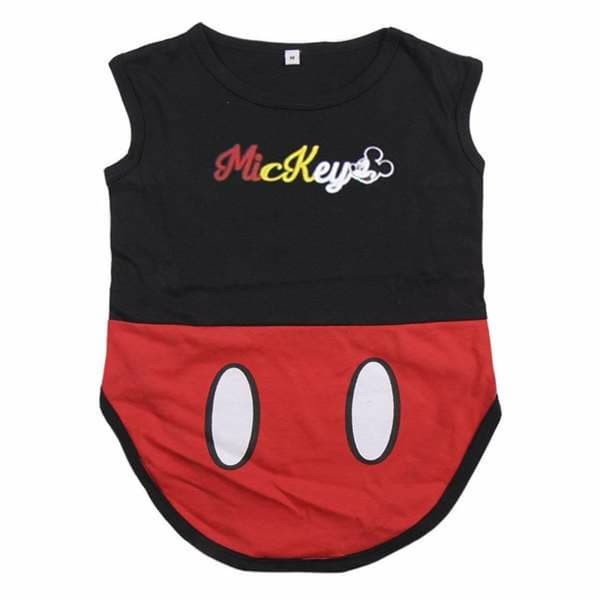 Hund T-shirt Mickey Mouse Rød