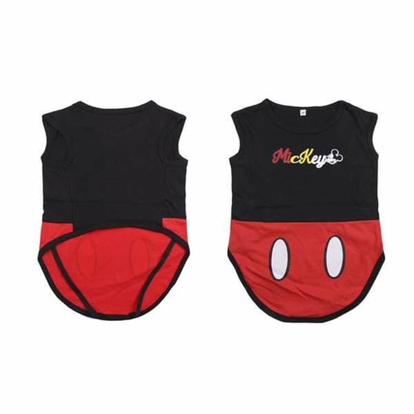 Hund T-shirt Mickey Mouse Rød
