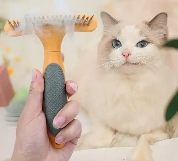 KAMBØRSTE TIL HUNDE OG KATTE TO-RADERET TRIMMER MED 39 TÆNDER