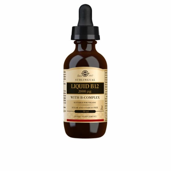 Vitamin B 12 Vätska med B-komplex Solgar B12 liquido 2000 g con B-Complex 59 ml