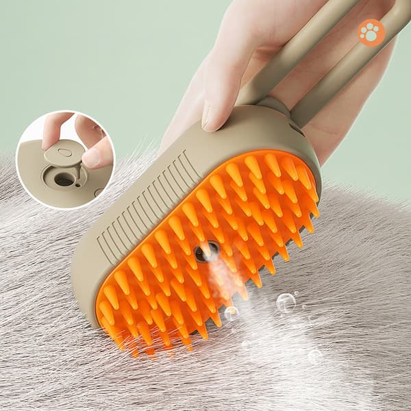 INF Kæledyrsspray Massagebørste - Skånsom Pleje til Katte & Hunde Orange