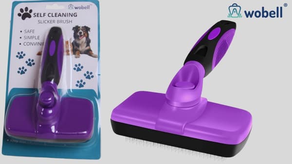 HUND-/KATTHÅRBORSTE SJÄLVRENGÖRANDE KAM