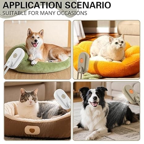 OBOSOE Ångborste för Katt & Hund – Husdjursvårdsborste med Ånga & Massagefunktion