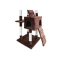 Miniatyrbillede 10 af 11: Kradsetræ til katte Gloria 50 x 50 x 170 cm Brun Træ Papir Sisal
