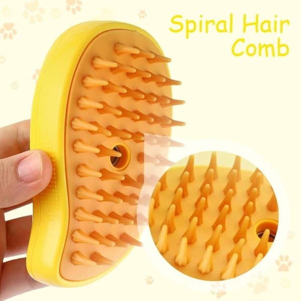 Lollanda Steamy Cat Brush 4-in-1, Cat Steamy Brush, Steamy Dog Brush – Höyrytoiminto, itsepuhdistuva