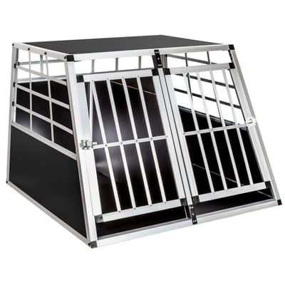 Hundbur dubbel med rak baksida - 97 x 90 x 69,5 cm