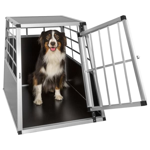 Hundbur singel med rak baksida - 65 x 90 x 69,5 cm