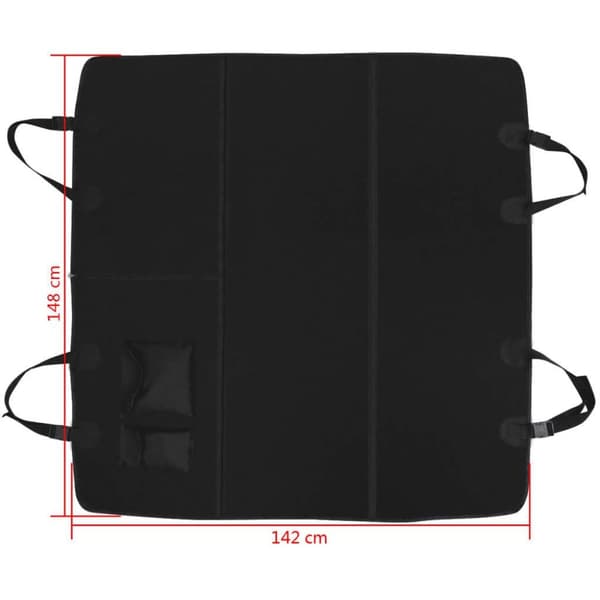 vidaXL Bilsetetrekk for kjæledyr 148x142 cm svart