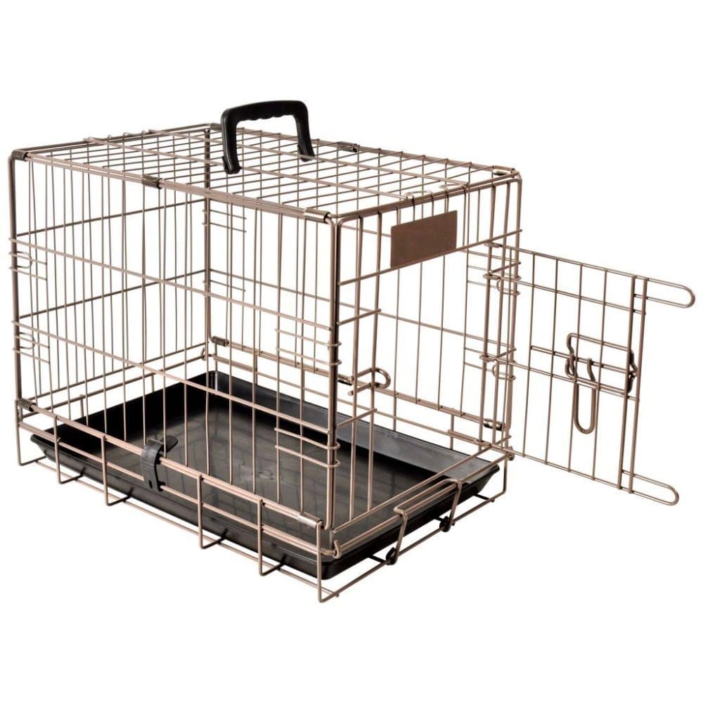 FLAMINGO kæledyrsbur Ebo metallisk brun 47 x 31 x 38 cm 517579