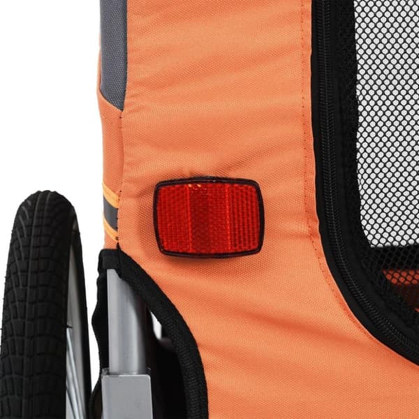 vidaXL Cykelvagn för djur orange och grå