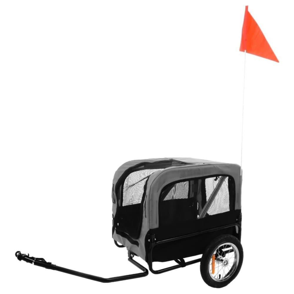 FLAMINGO Hundcykelvagn Romero grå 59,5x43x51 cm