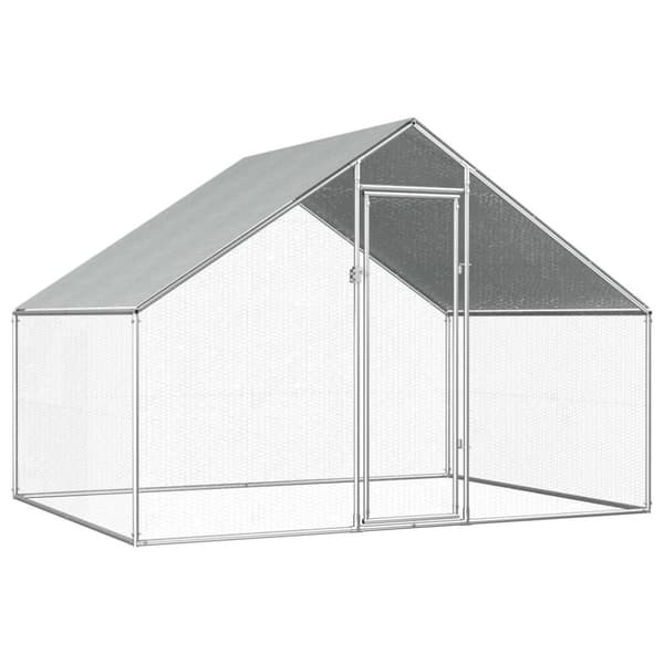 vidaXL Hönsbur för utomhusbruk 2,75x2x1,92 m galvaniserat stål