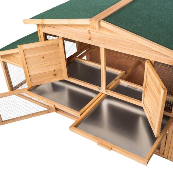 XXL Kaninbur Johannes 226x77x95,5cm - brun