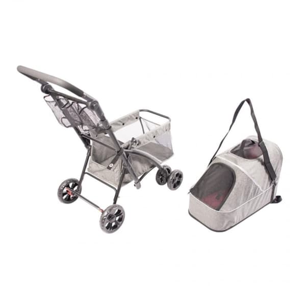 Duvoplus Djurvagn Deluxe 79x46x99 cm grå