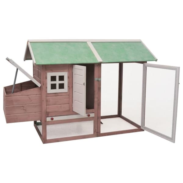 vidaXL Kyllingbur mocca 170x81x110 cm heltre furu og gran