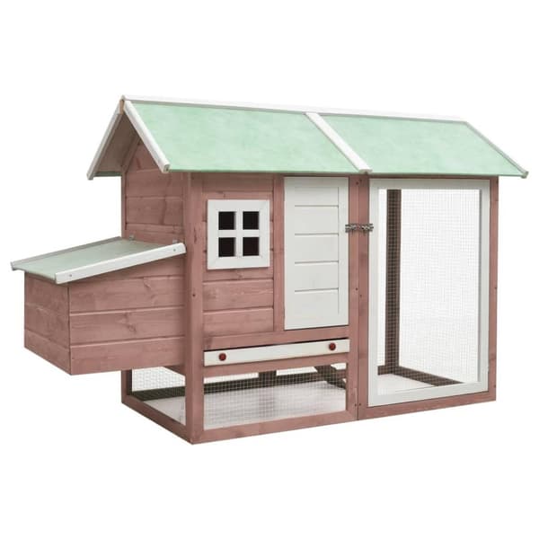 vidaXL Kyllingbur mocca 170x81x110 cm heltre furu og gran