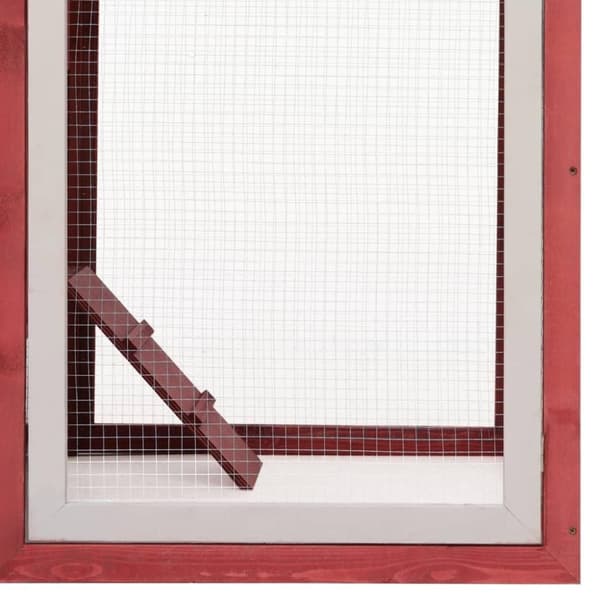 vidaXL Hönshus röd 170x81x110 cm massiv furu & granträ