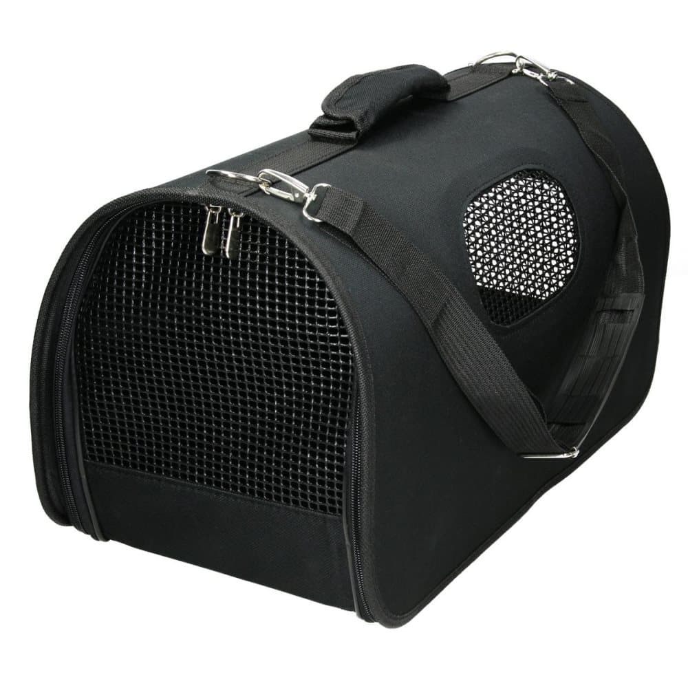 ECD Germany bærepose til hunde og katte 43 x 24 x 27 cm - op til 7 kg - sort - nylon - bærepose til kæledyr bærepose hundetaske lille dyretaske