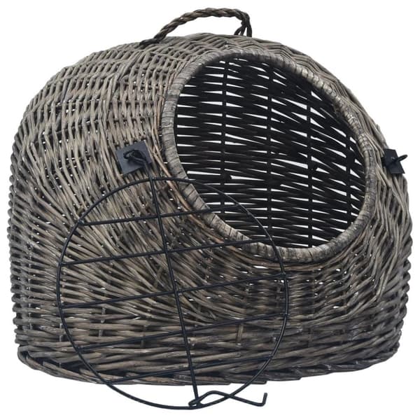 vidaXL kattetransport 50x42x40 cm naturpil grå