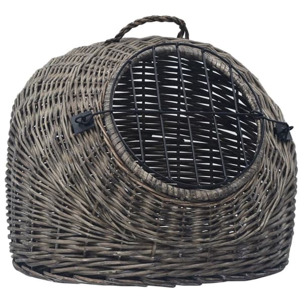 vidaXL Kattbur grå 60x45x45 cm naturlig pil